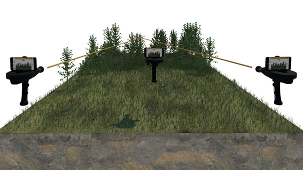 Long-range detector OKM Delta Ranger using cross bearing